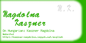 magdolna kaszner business card